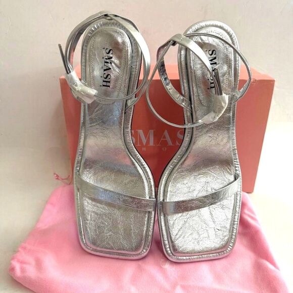 SMASH Silver Sandals Imani, New In Box! Size 12 - Picture 7 of 8